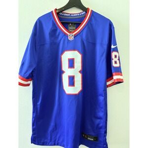 New York Giants Daniel Jones #8 Nike Blue Home Jersey Size Large